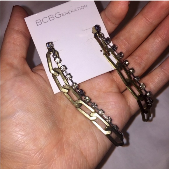 BCBGeneration Brass Chainlink Dangling Earrings - Picture 3 of 4